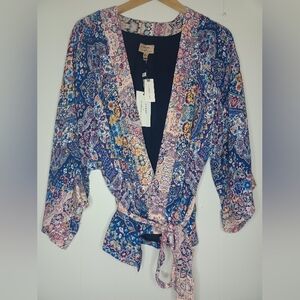 Anthropologie Multicolor Floral Kimono